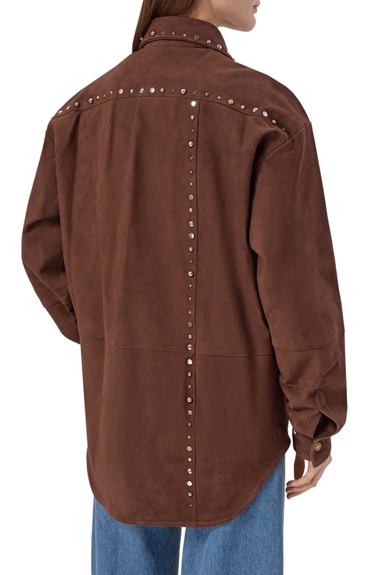 Замшевая рубашка Moschino A3702/0572 Коричневый  A3702/0572 Фото 4