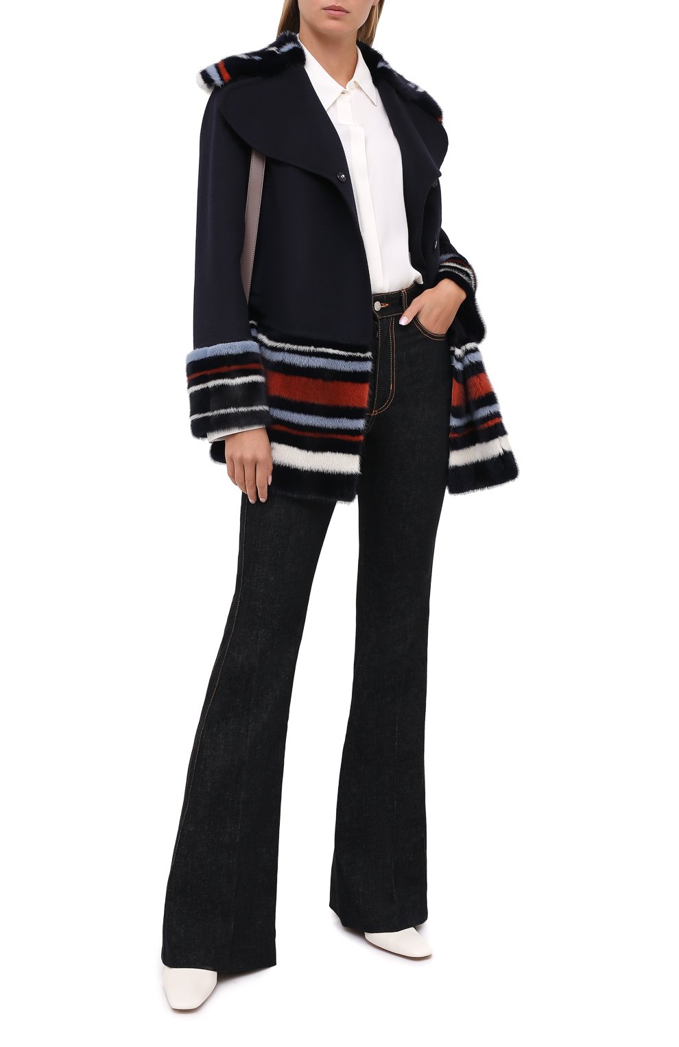 Пальто с меховой отделкой VALENTINO, арт. UF3FAB80DCF, фото 2