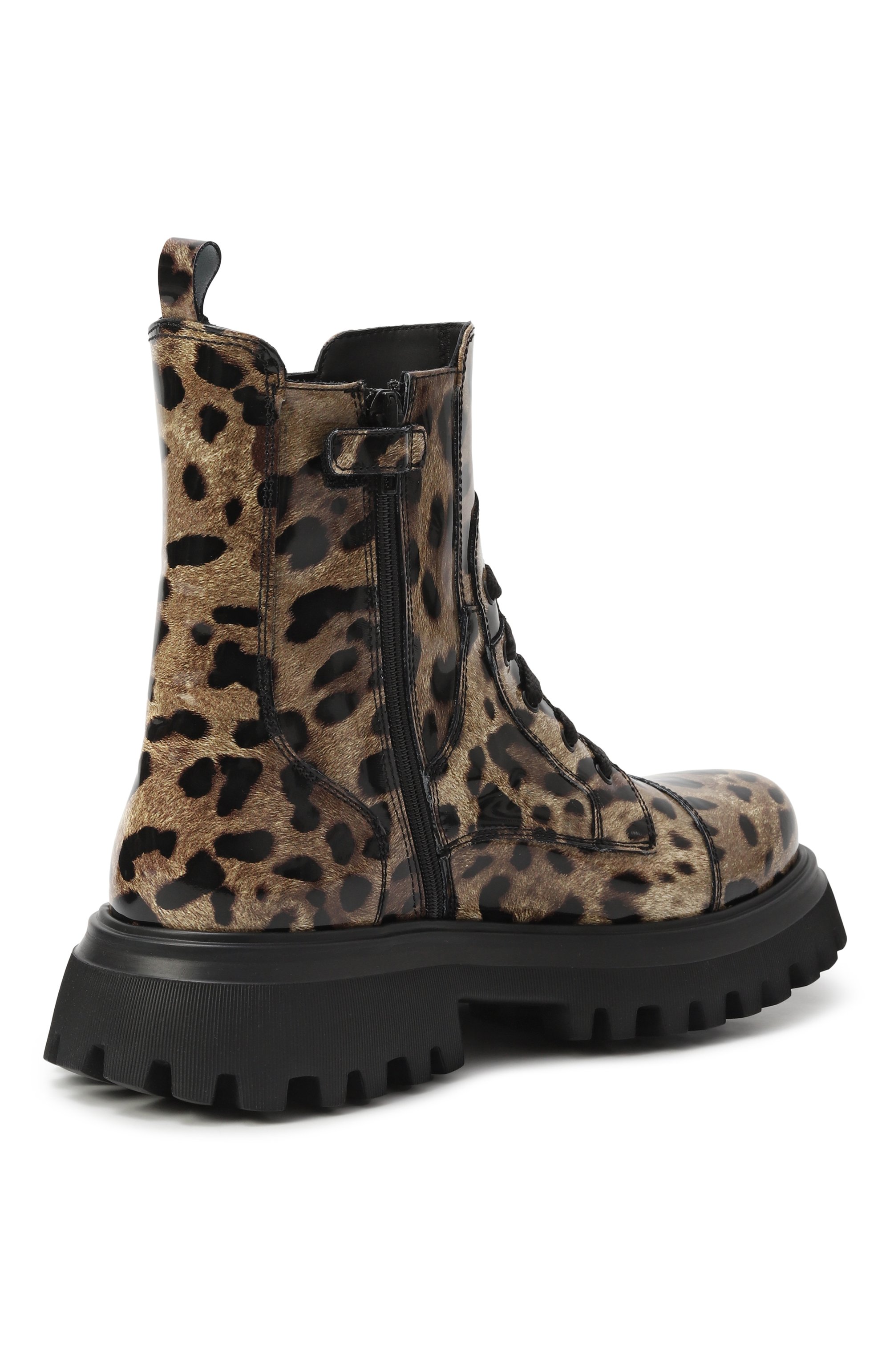 Кожаные ботинки DOLCE & GABBANA леопардового цвета по цене 72000 руб., арт. D11360/AM568/37-39, фото 3 Кожаные ботинки DOLCE & GABBANA, арт. D11360/AM568/37-39, фото 3