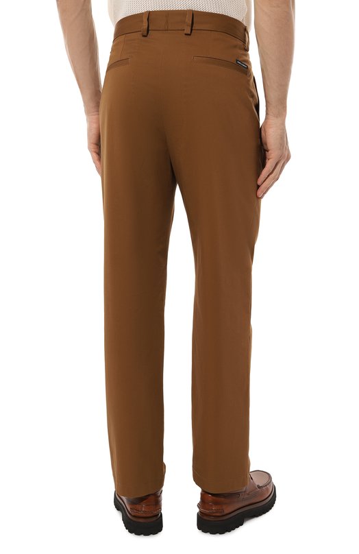 Хлопковые брюки Dolce & Gabbana GV5ZHT/FUFML Коричневый  GV5ZHT/FUFML Фото 4