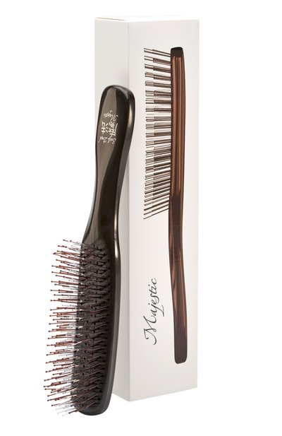 Женская расческа scalp brush 372 зубца, оттенок черный кофе MAJESTIC, арт. 4673748653010