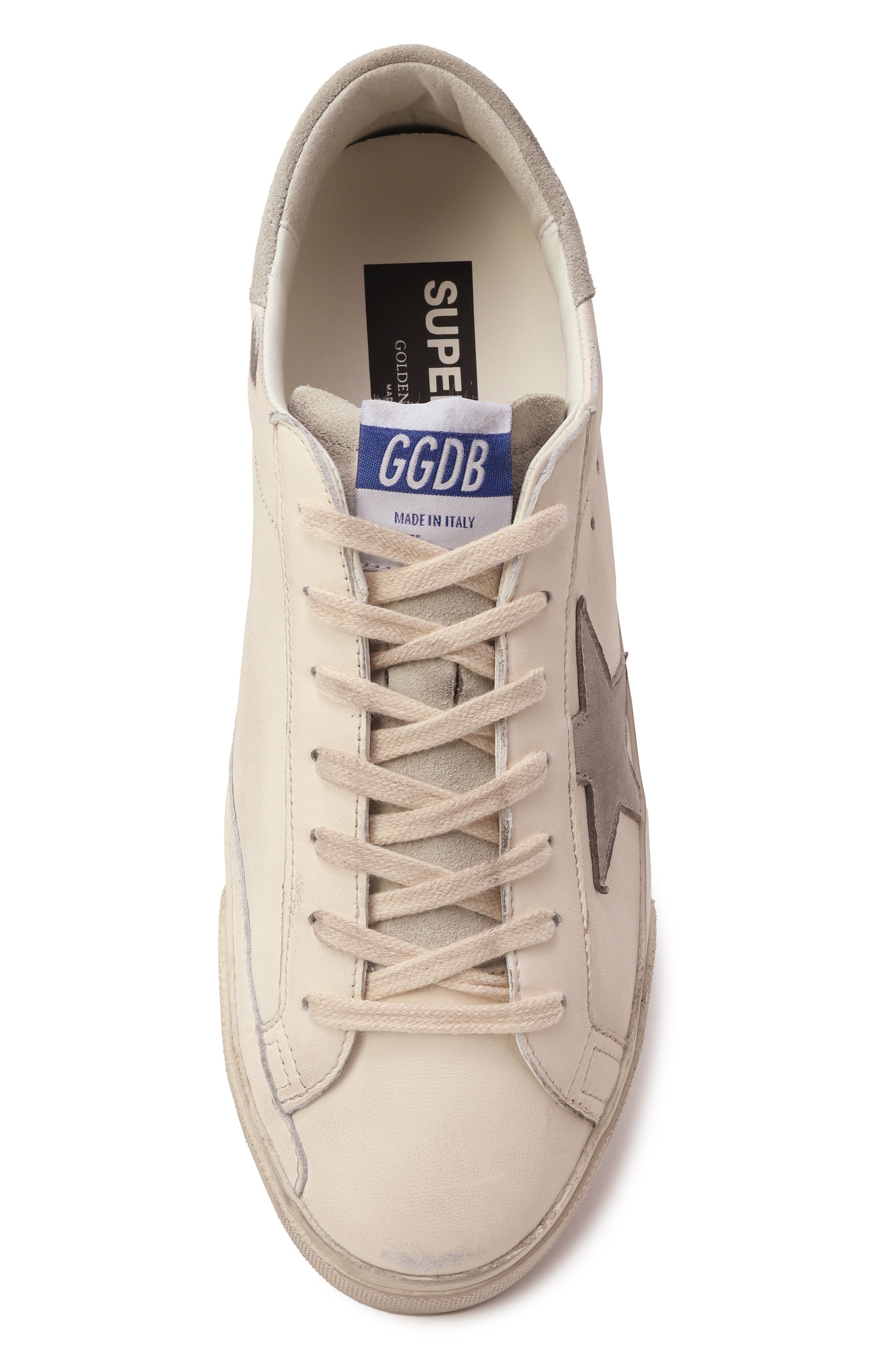 Кожаные кеды super-star GOLDEN GOOSE DELUXE BRAND, арт. GMF00102.F005359, фото 6