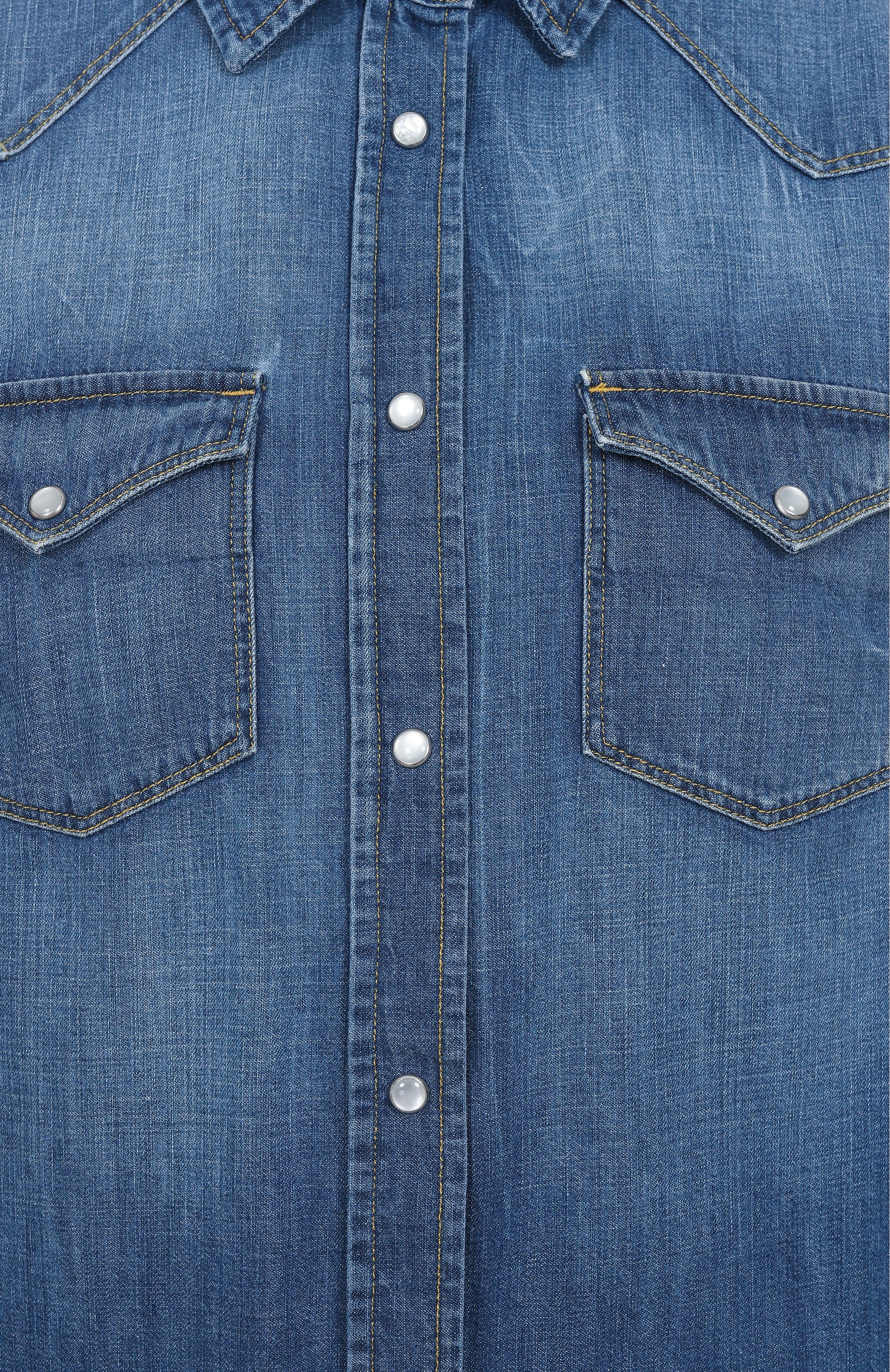 Джинсовая рубашка MVST синего цвета по цене 81900 руб., арт. C0DY/B059, фото 6 Джинсовая рубашка MVST, арт. C0DY/B059, фото 6