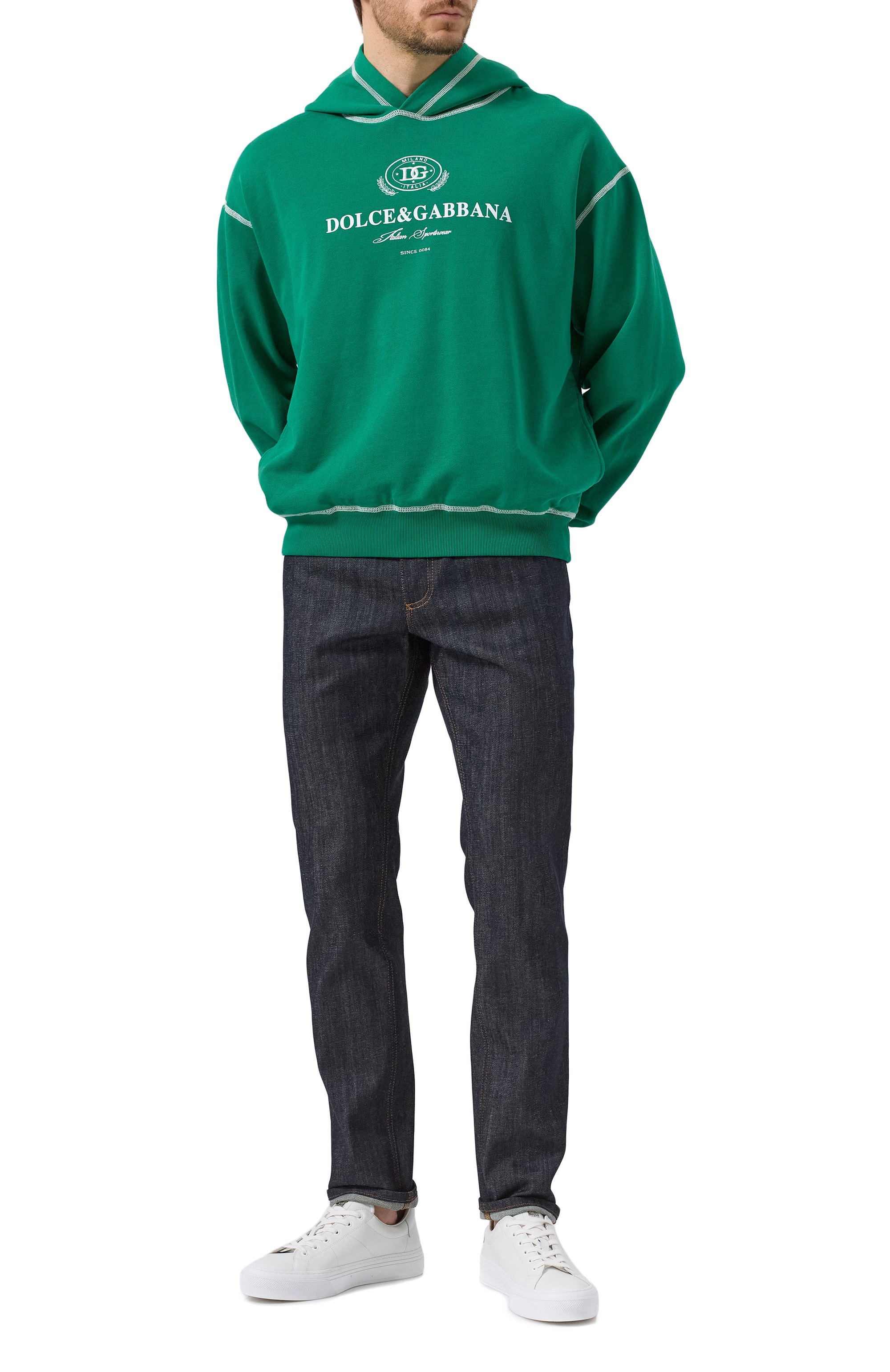 Хлопковое худи DOLCE & GABBANA, арт. G9BDXZ/G7N0N, фото 2