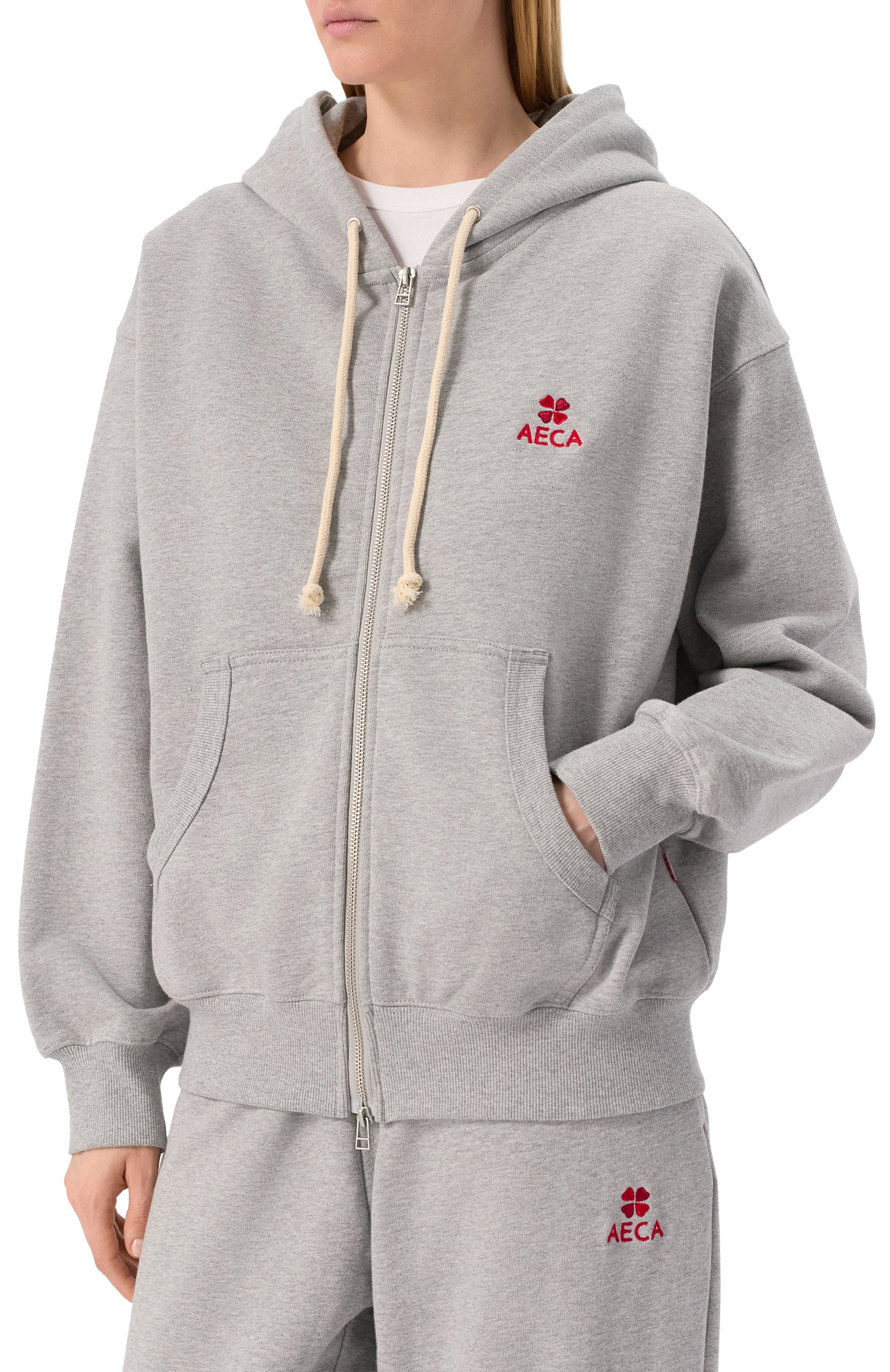 Хлопковая толстовка AECA WHITE, арт. AWCMFWBDTSZSO001C0.GREY (S), фото 3