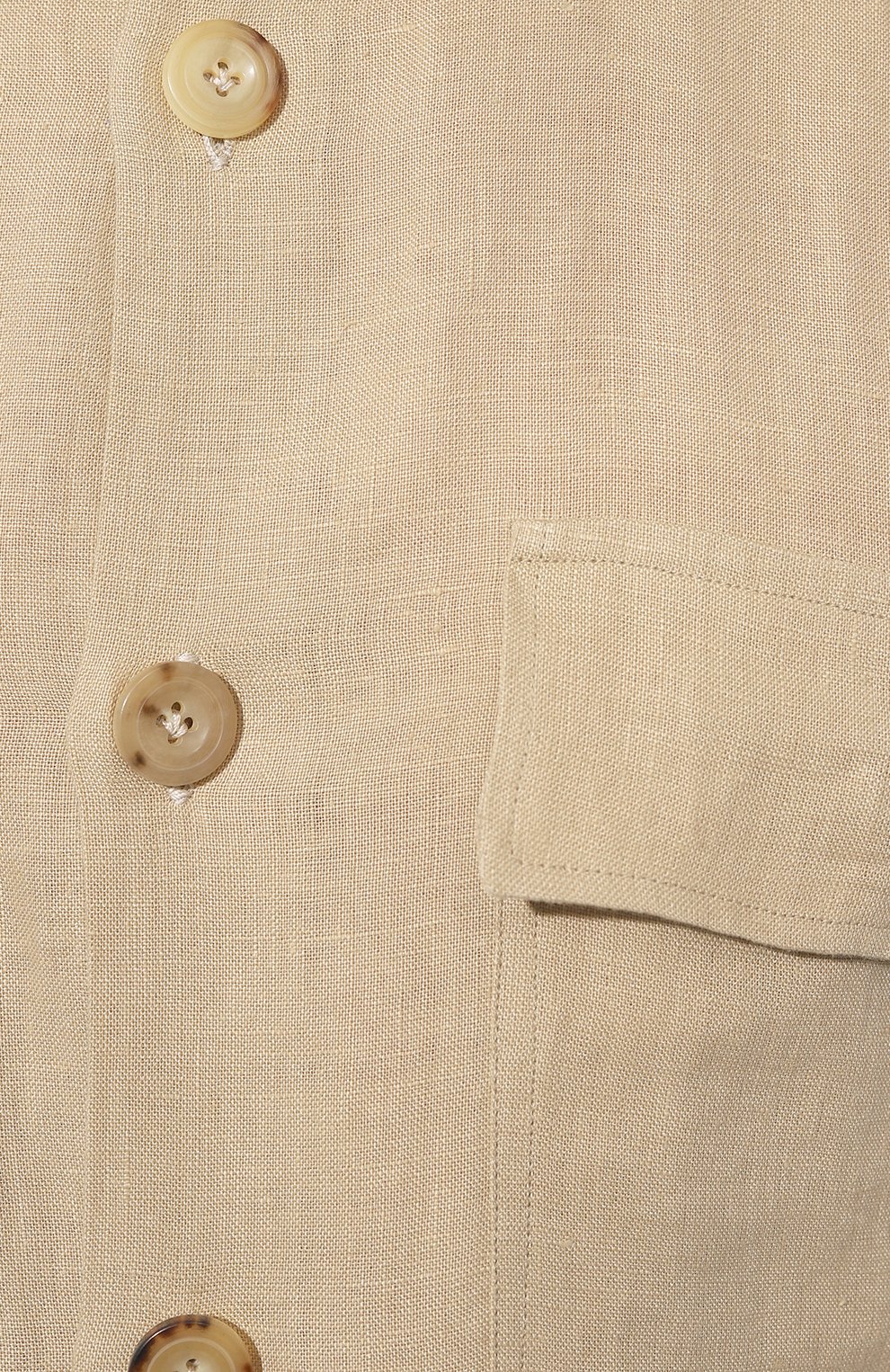 Льняная рубашка KITON бежевого цвета по цене 58950 руб., арт. UMC016H08838, фото 5 Льняная рубашка KITON, арт. UMC016H08838, фото 5