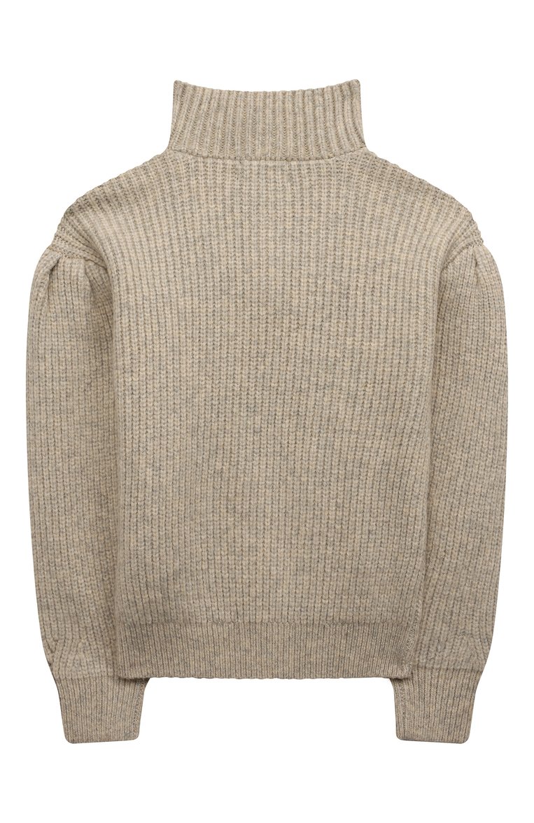 Детский свитер SCOTCH AND SODA светло-бежевого цвета, арт. 168230-22-FWGM-D60 | Фото 2 (Материал внешний: Синтетический материал; Рукава: Длинные)