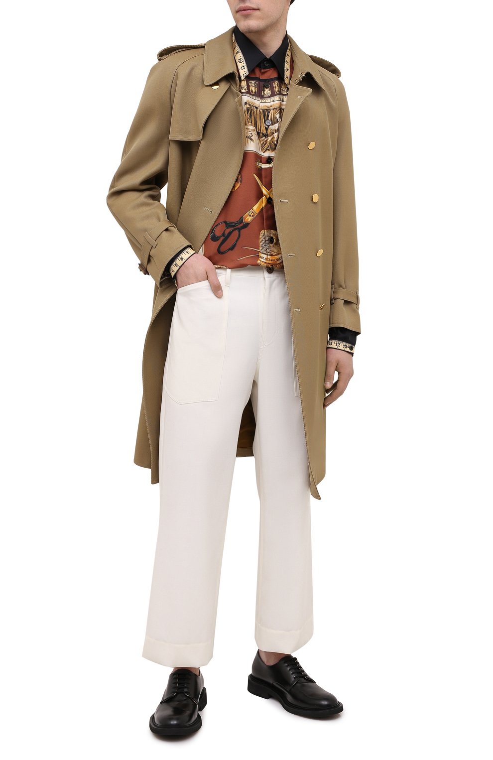 Шелковая рубашка DOLCE & GABBANA разноцветного цвета по цене 141000 руб., арт. G5IB9T/FI13Q, фото 2 Шелковая рубашка DOLCE & GABBANA, арт. G5IB9T/FI13Q, фото 2