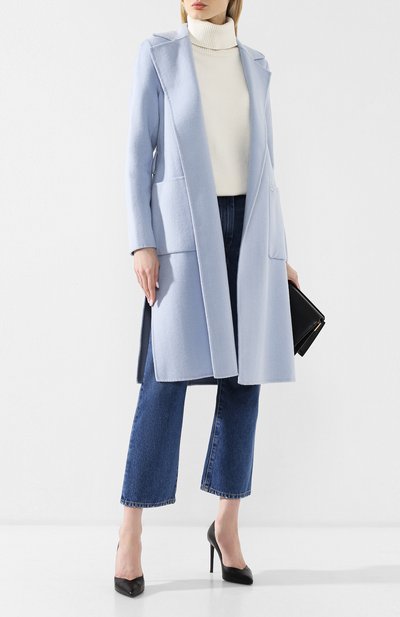 Пальто с поясом MICHAEL MICHAEL KORS голубого цвета по цене 59950 руб., арт. 77G3857M22, фото 2 Пальто с поясом MICHAEL MICHAEL KORS, арт. 77G3857M22, фото 2