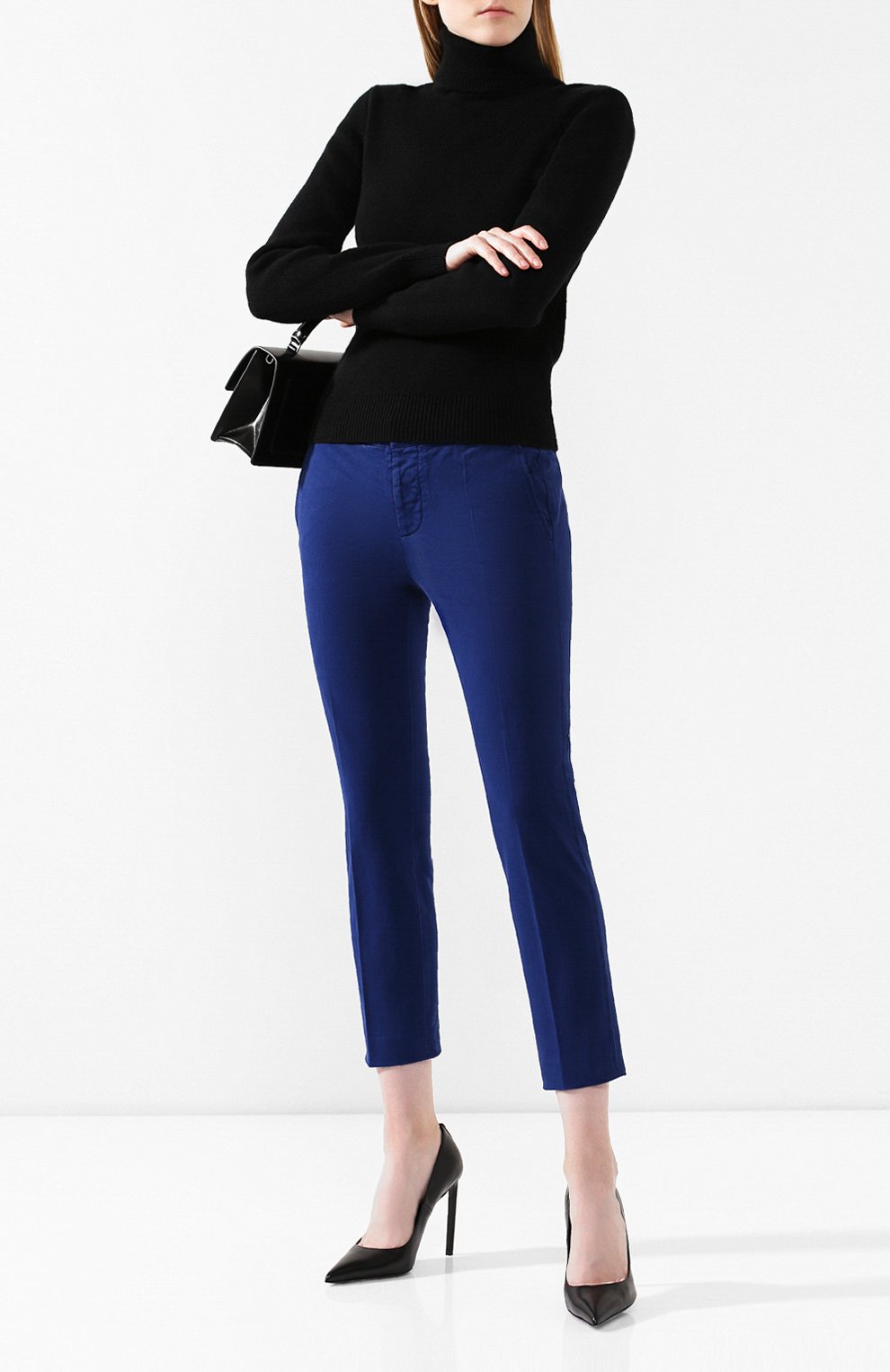 Хлопковые брюки DSQUARED2 синего цвета по цене 45650 руб., арт. S72KA0939/S52240, фото 2 Хлопковые брюки DSQUARED2, арт. S72KA0939/S52240, фото 2