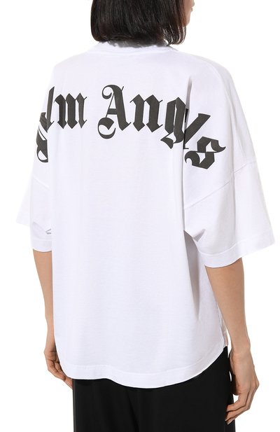 Хлопковая футболка PALM ANGELS, арт. PWAA023C99JER0020110, фото 4