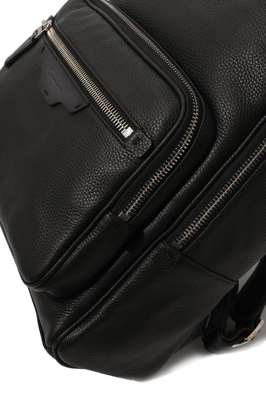 Кожаный рюкзак Santoni UIBBA2364EN-ASP6Z29 Чёрный  UIBBA2364EN-ASP6Z29 Фото 3