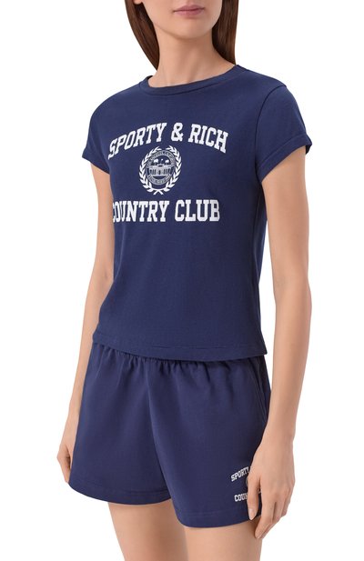 Хлопковая футболка SPORTY AND RICH, арт. T011176218BL106, фото 3