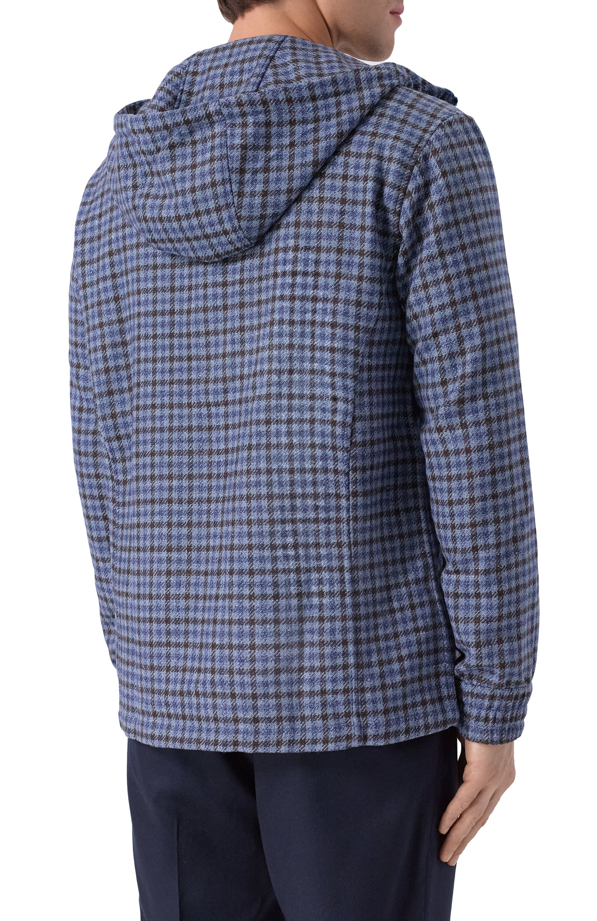 Рубашка из шерсти и шелка KITON синего цвета по цене 199500 руб., арт. UMC010K0128G01, фото 4 Рубашка из шерсти и шелка KITON, арт. UMC010K0128G01, фото 4