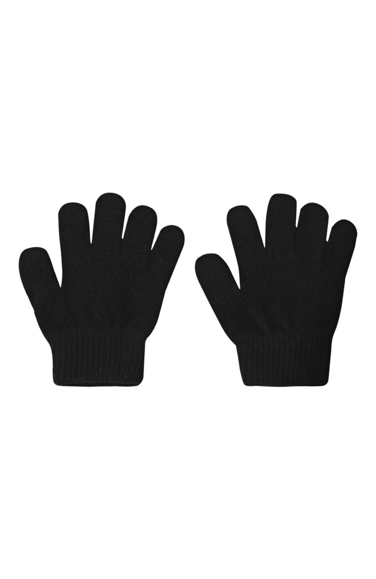 Детские перчатки YVES SALOMON ENFANT черного цвета, арт. 23WEA501XXCARD | Фото 2 (Региональные ограничения белый список (Axapta Mercury): Не проставлено; Нос: Не проставлено)