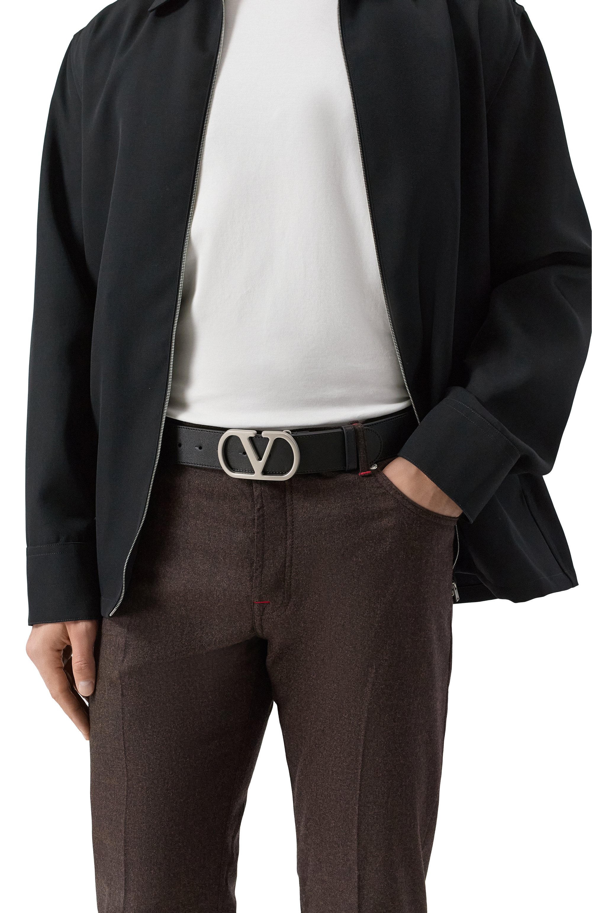 Кожаный ремень VALENTINO, арт. 7Y2T0SQ7/UPC, фото 2