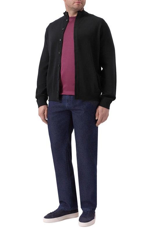 Кашемировый кардиган Stefano Ricci W505024B09/W25303/60 Чёрный  W505024B09/W25303/60 Фото 2