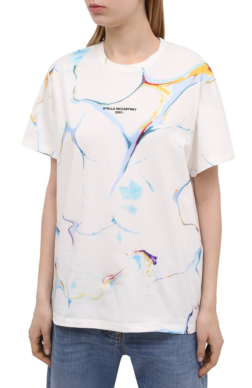 Хлопковая футболка STELLA MCCARTNEY, арт. 511240/S0W52, фото 3