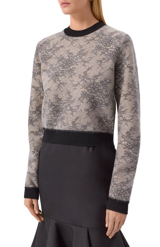 Шерстяной пуловер Nina Ricci 25AMPU009/ML0584 Серый  25AMPU009/ML0584 Фото 3