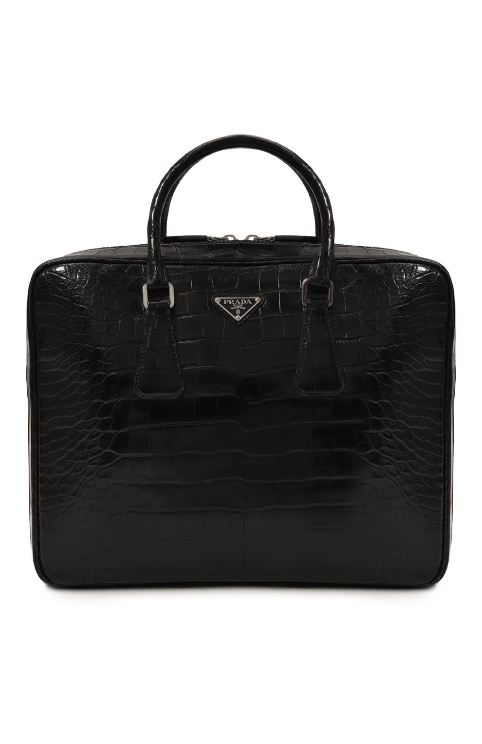 Портфель из кожи аллигатора PRADA, арт. 2VE011-ULC-F0002-OYO, фото 1