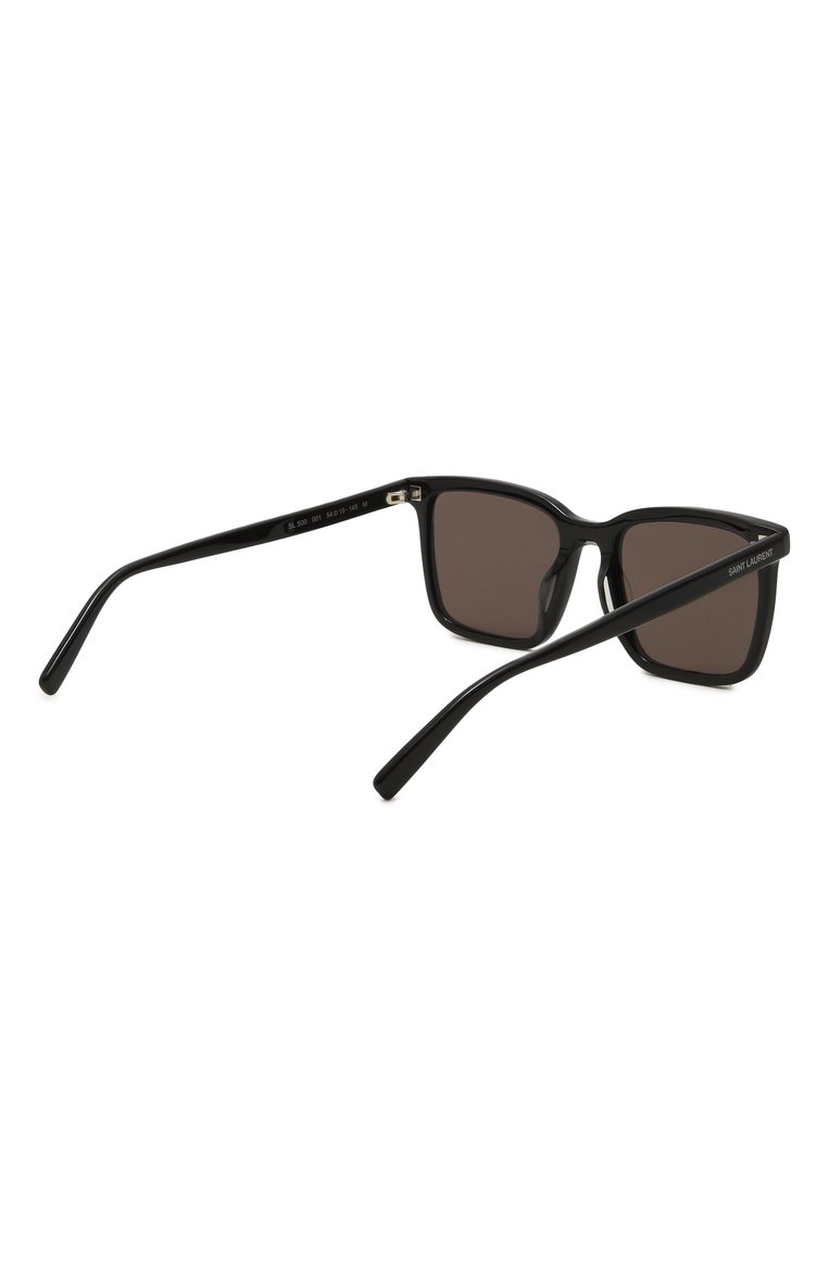Женские солнцезащитные очки SAINT LAURENT черного цвета, арт. SL 500 001 | Фото 5 (Нос: Не проставлено; Региональные ограничения белый список (Axapta Mercury): Не проставлено; Кросс-КТ: С/з-унисекс; Тип очков: С/з; Материал: Пластик; Очки форма: Квадратные; Оптика Гендер: оптика-унисекс)