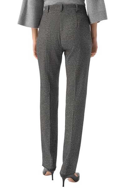 Брюки из хлопка и вискозы MAX MARA STUDIO серого цвета по цене 33750 руб., арт. NEGUS, фото 4 Брюки из хлопка и вискозы MAX MARA STUDIO, арт. NEGUS, фото 4