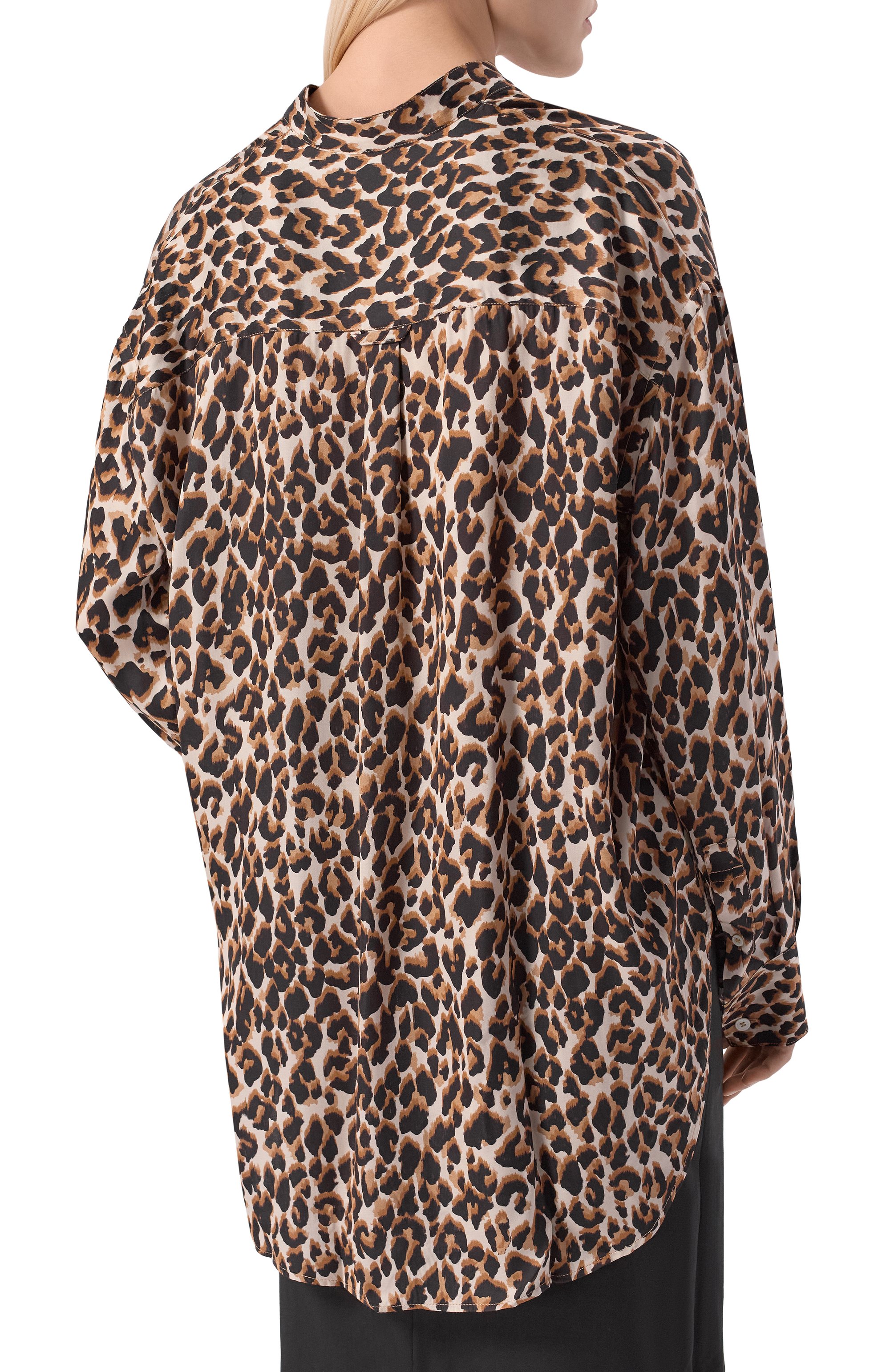 Рубашка из вискозы NOBLE&BRULEE леопардового цвета по цене 46000 руб., арт. NB10/190523/7243, фото 4 Рубашка из вискозы NOBLE&BRULEE, арт. NB10/190523/7243, фото 4