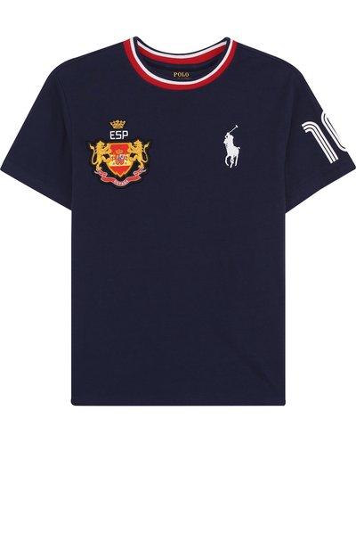 Хлопковая футболка с логотипом сборной испании POLO RALPH LAUREN, арт. 323716425, фото 1