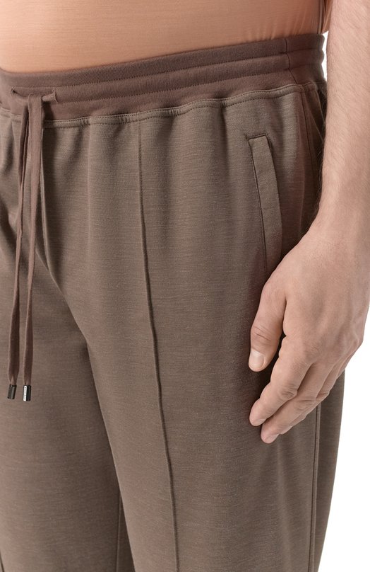 Брюки из шелка и хлопка Stefano Ricci K919072P3D/T26206 Коричневый  K919072P3D/T26206 Фото 5