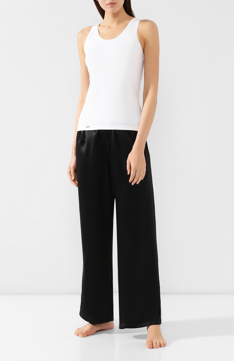 Майка из смеси хлопка и вискозы LA PERLA белого цвета по цене 8865 руб., арт. 0020325, фото 2 Майка из смеси хлопка и вискозы LA PERLA, арт. 0020325, фото 2