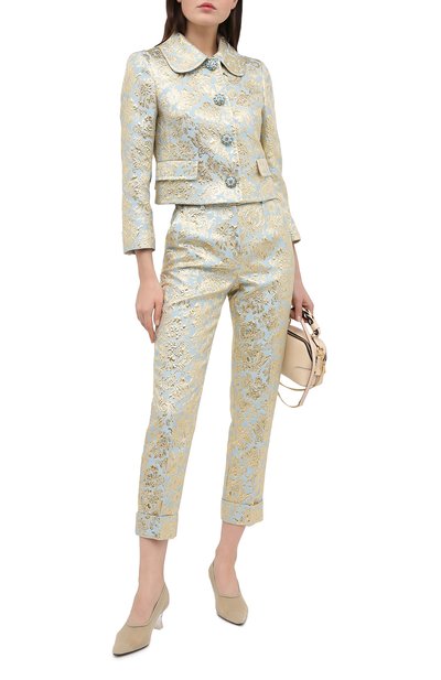 Жакет DOLCE & GABBANA голубого цвета по цене 310500 руб., арт. F26ALZ/HJMLB, фото 2 Жакет DOLCE & GABBANA, арт. F26ALZ/HJMLB, фото 2