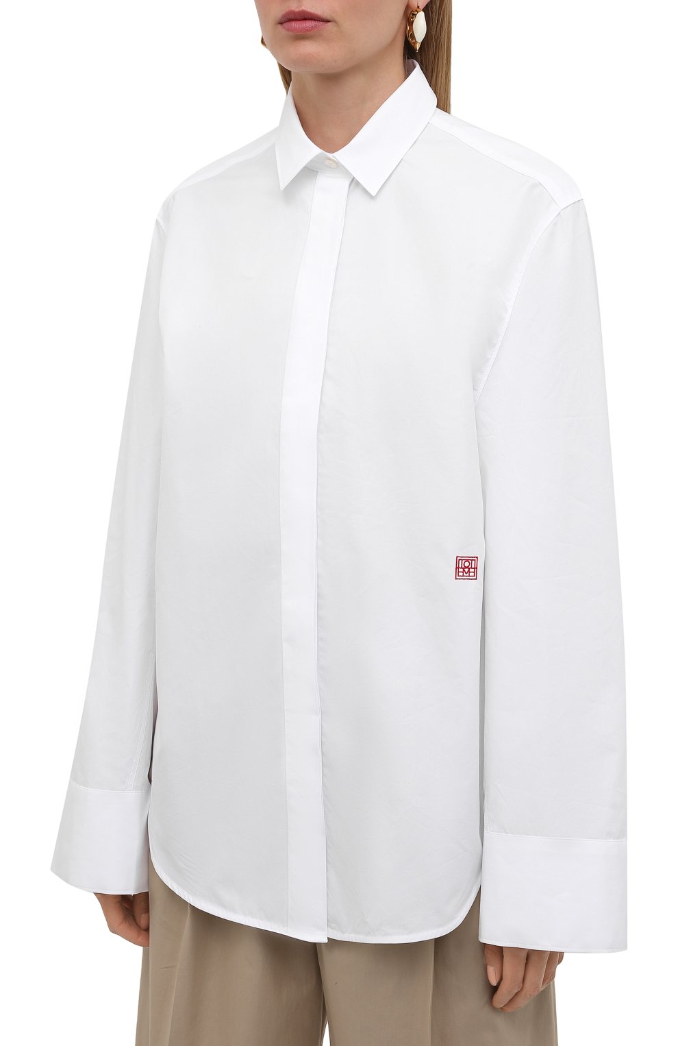 Хлопковая рубашка TOTEME, арт. 213-729-710, фото 3