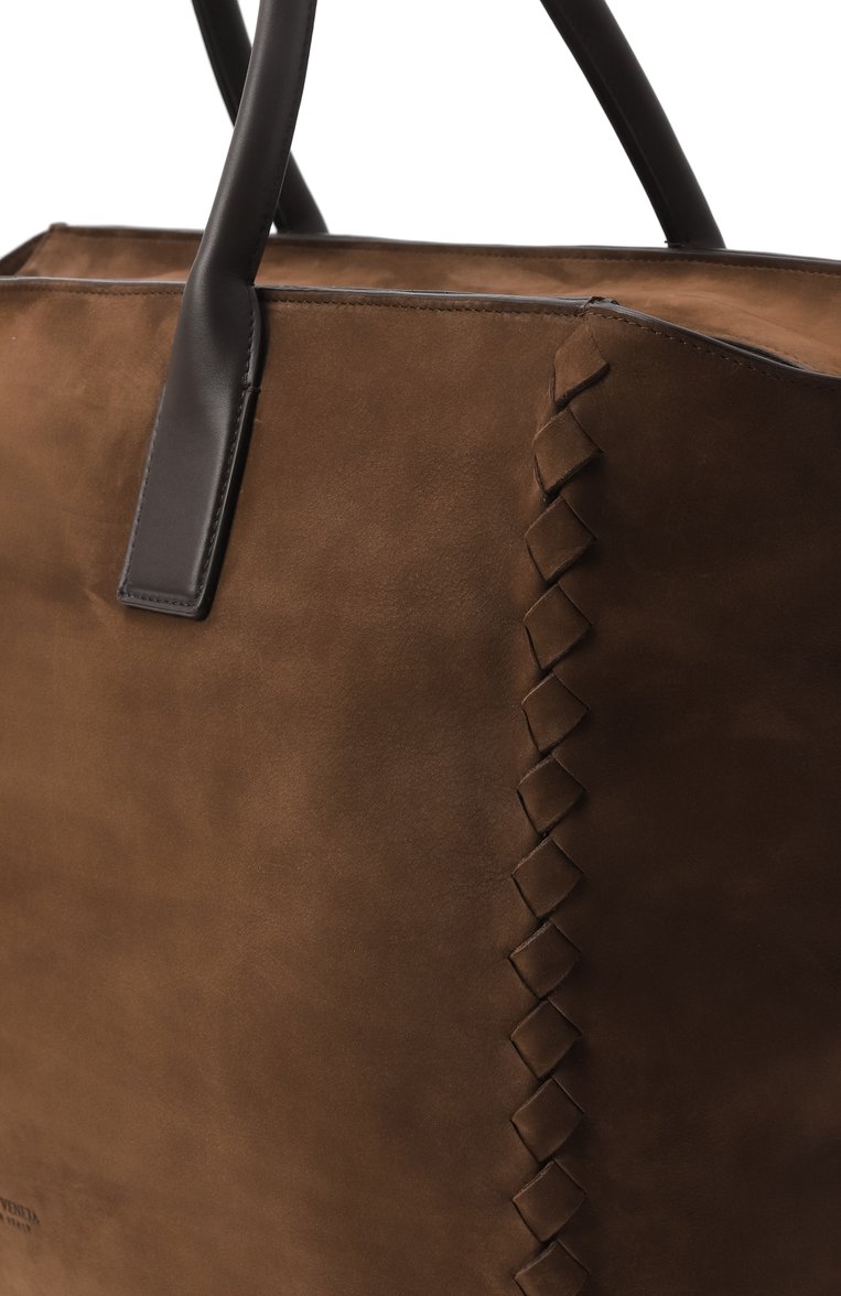 Мужская сумка cabat large BOTTEGA VENETA коричневого цвета, арт. 806465 V39Z4 | Фото 3 (Размер: large; Материал: Натуральная кожа, Натуральная замша)