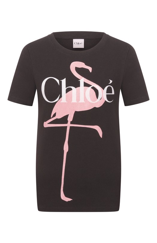 Хлопковая футболка Chloé CH26SJH08194 Чёрный CH26SJH08194