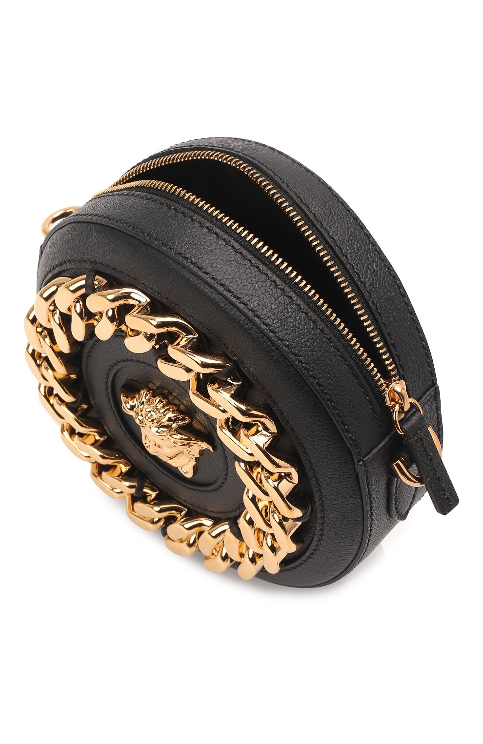 Сумка la medusa disco VERSACE черного цвета по цене 139500 руб., арт. DBFI050/1A02772, фото 5 Сумка la medusa disco VERSACE, арт. DBFI050/1A02772, фото 5