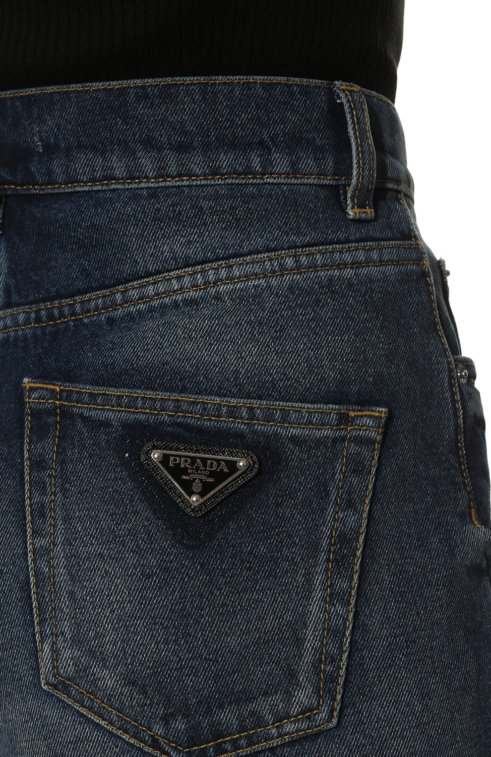 Джинсовые шорты PRADA, арт. GFP471-1ZAC-F0008-212, фото 5