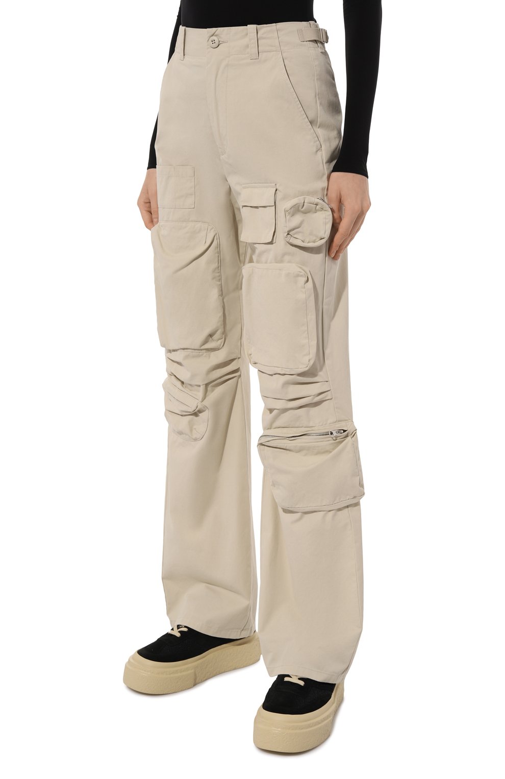 Хлопковые брюки-карго MM6, арт. S52KA0504/M35148, фото 3