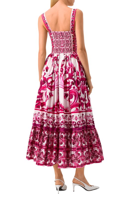 Хлопковое платье Dolce & Gabbana F6AEIT/HH5A1 Розовый  F6AEIT/HH5A1 Фото 4