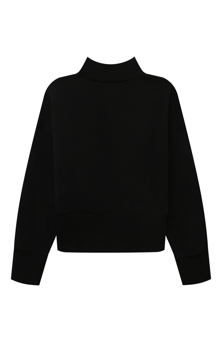 Детский хлопковый свитшот BALMAIN черного цвета, арт. BV4A10 | Фото 2 (Рукава: Длинные; Материал внешний: Хлопок; Драгоценные камни: Проставлено; Материал сплава: Проставлено; Девочки Кросс-КТ: Свитшот-одежда; Ростовка одежда: 8 лет | 128 см, 12 лет | 152 см, 16 лет | 164 см, 13 - 15 лет | 158 см, 6 лет | 116 см, 10 - 11 лет | 140 - 146см)