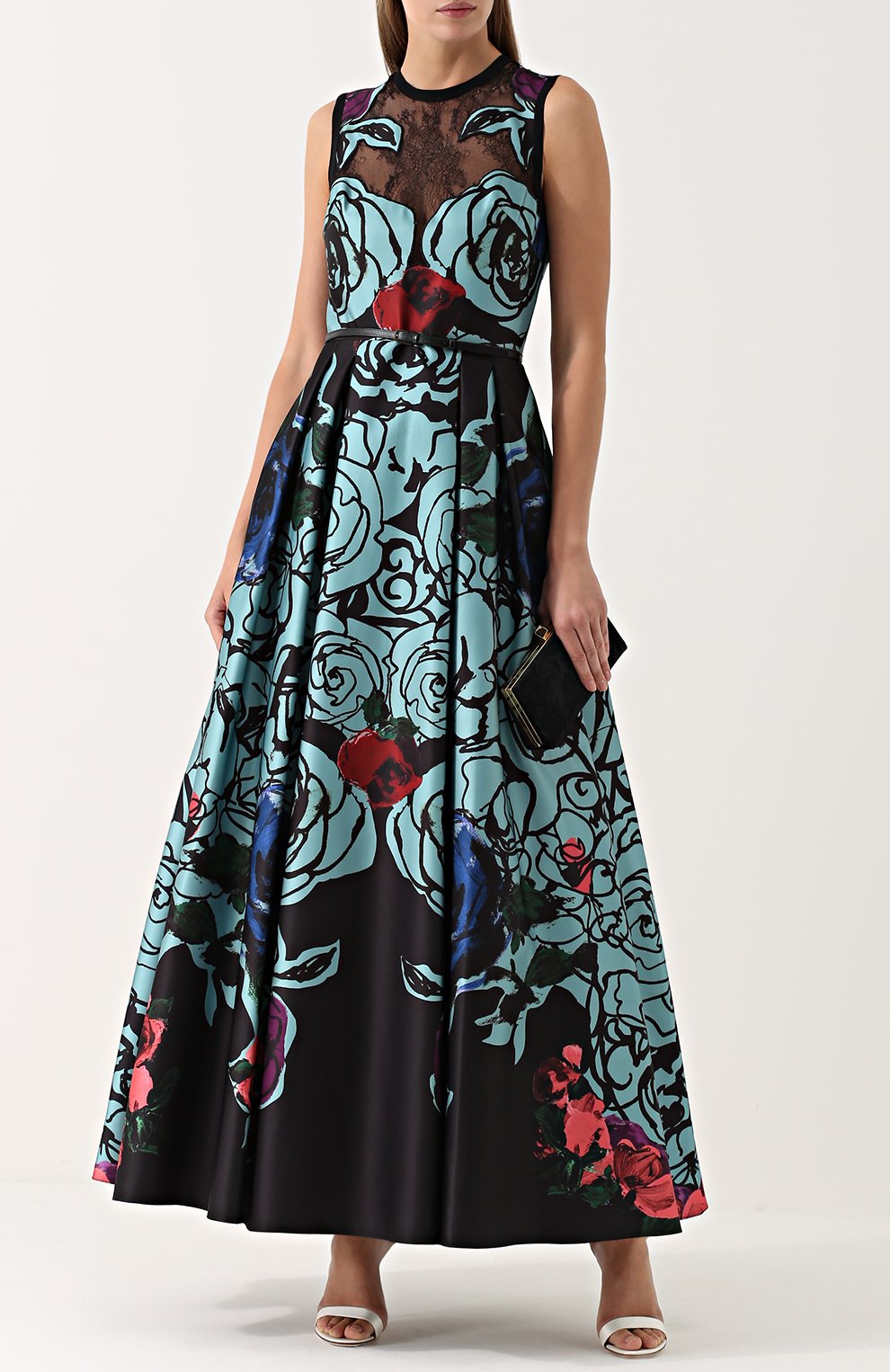 Приталенное платье-макси с цветочным принтом ELIE SAAB, арт. 8950, фото 2