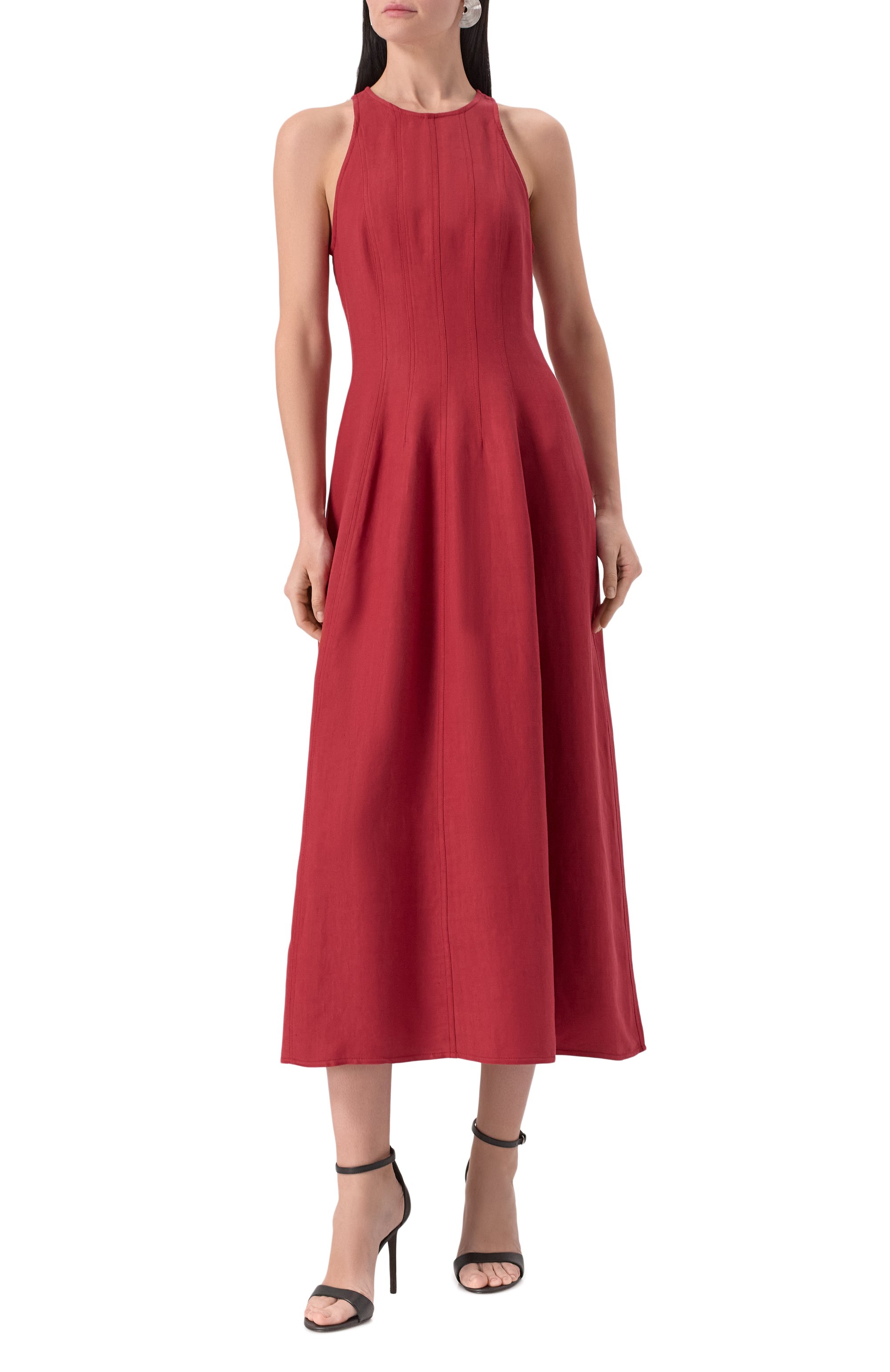 Платье из вискозы и льна BRUNELLO CUCINELLI, арт. MH126A5171, фото 3