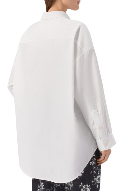 Хлопковая рубашка R13 белого цвета по цене 35700 руб., арт. R13W7469-001, фото 4 Хлопковая рубашка R13, арт. R13W7469-001, фото 4