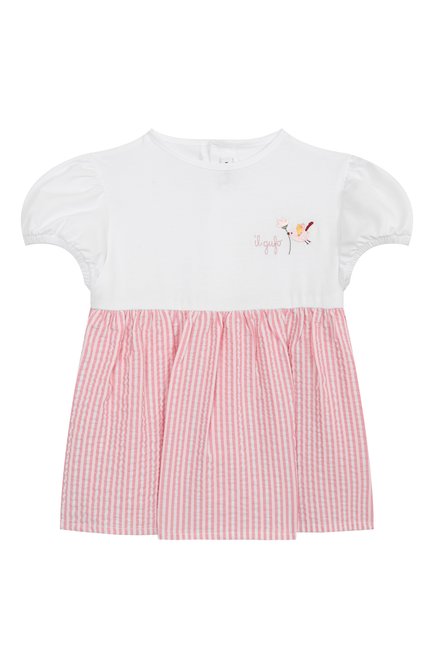 Детский комплект из футболки и шорт IL GUFO розового цвета, арт. P25DP533C1080/3M-9M | Фото 2 (Материал внешний: Хлопок; Материал сплава: Проставлено; Нос: Не проставлено)