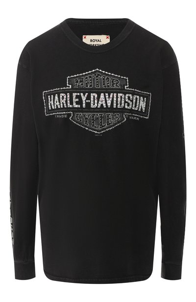 Женская хлопковый лонгслив ROYAL WORKSHOP, арт. ST0NED TEE FR0NT 0NLY L/S