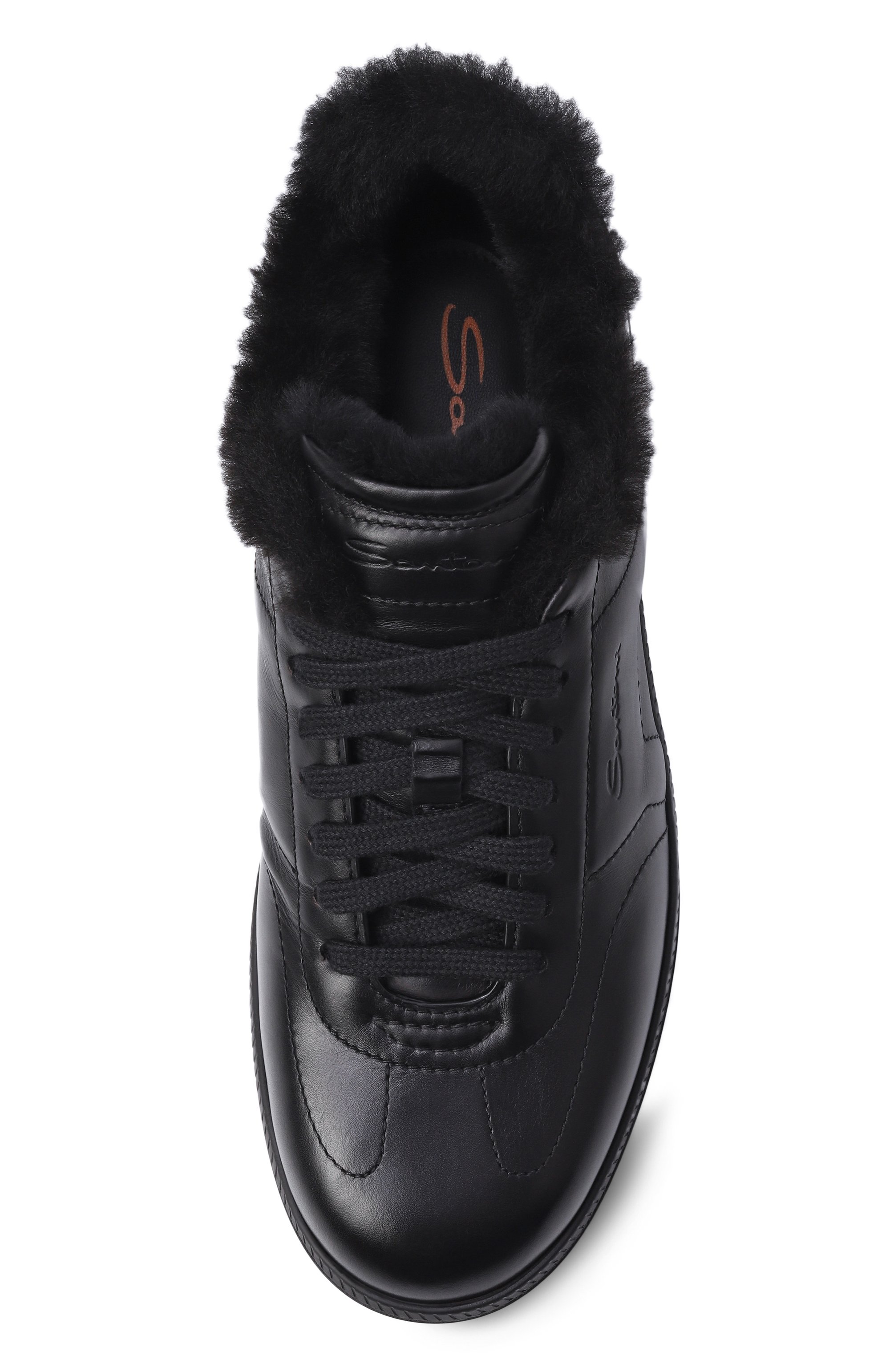 Кожаные кеды SANTONI, арт. WBPG61415NERPVWC, фото 6