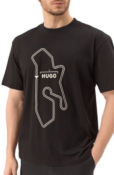 Хлопковая футболка HUGO, арт. 50531757, фото 5