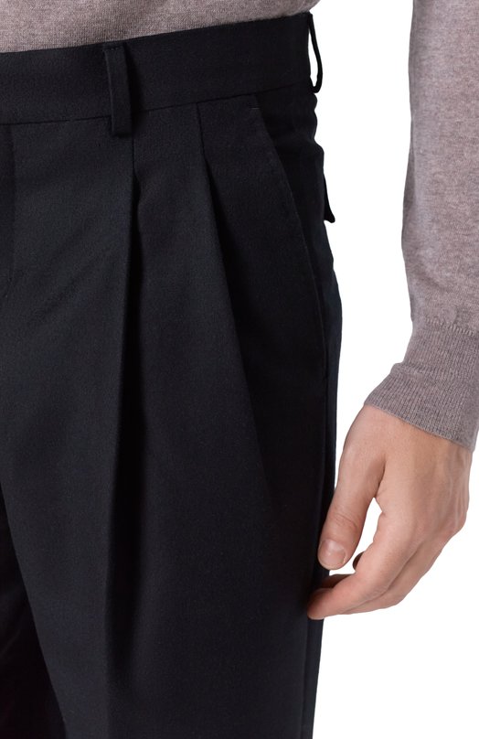 Брюки из шерсти и шелка 12 STOREEZ 133586 Чёрный  133586 Фото 5