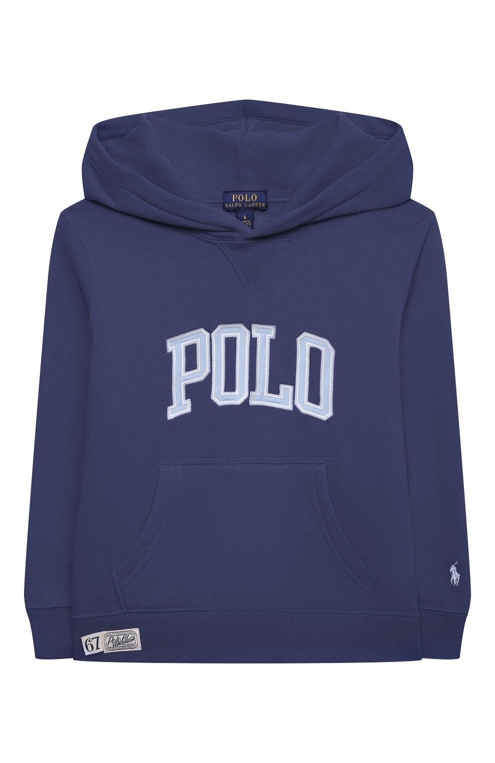 Хлопковое худи POLO RALPH LAUREN темно-синего цвета по цене 10700 руб., арт. 322858768, фото 1 Хлопковое худи POLO RALPH LAUREN, арт. 322858768, фото 1