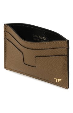 Мужской кожаный футляр для кредитных карт TOM FORD светло-коричневого цвета, арт. YM341T/LCL081 | Фото 3 (Нос: Не проставлено; Материал: Натуральная кожа)