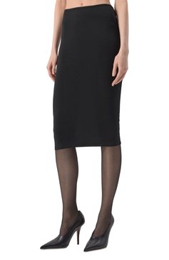 Женская юбка GOOROO черного цвета, арт. SK038-8731-900-SS25 | Фото 3 (Длина Ж (юбки, платья, шорты): До колена; Стили: Классический; Женское Кросс-КТ: Юбка-карандаш; Материал внешний: Хлопок)